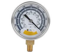 Manometri 63mm, 0 a -14 PSI, Connettore NPT 1/8 Pollici, Manometri in Acciaio Inossidabile 304 per Pompe a Vuoto
