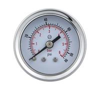 Manometri da caffè in acciaio inox da 40 mm con attacco posteriore -1-0-400 bar acqua gas aria olio manometro idraulico(BSPT(ZG)1-8,0-2.5bar)