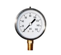 Manometro 0-160 PSI, riempito di liquido 2,5" in acciaio inossidabile 1/4" NPT LM-