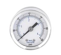 Manometro, 1/8 "NPT Filettature Mini Manometro Compressore D'aria Idraulico Manometro Manometro Tester di Pressione 0-60PSI Montaggio Posteriore 1.5" quadrante Piastra