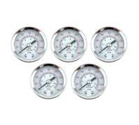 Manometro 5 pezzi da 1/8 di pollice NPT con sede centrale posteriore e quadrante da 1-1/2" 0-160 PSI -