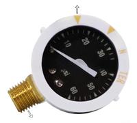 Manometro 60PSI con filettatura 1/4 NPT e custodia in acciaio inox per filtri piscina, quadrante grande per un monitoraggio della pressione chiaro (lato)