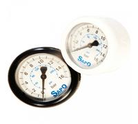 Manometro 63mm Doppia Scala Bar/PSI con Protezione Gomma - 16 Bar / 232 PSI