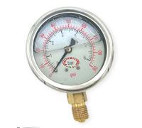 MANOMETRO A BAGNO DI GLICERINA Ø 63 mm 1/4 RADIALE BAR 2,5 4 6 10 16 25 40