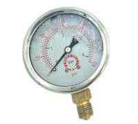 MANOMETRO A BAGNO DI GLICERINA Ø 63 mm 1/4 RADIALE BAR 2,5 4 6 10 16 25 40