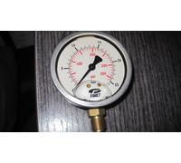 Manometro a bagno di glicerina 0-25 Bar D.63 Att.Inferiore 1/4"