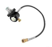 Manometro a cilindro in acciaio inossidabile con adattatore DIN G5/8, connettore di riempimento ad aria, prestazioni affidabili per ricarica serbatoio da 8 mm, 20-30 MPA, tubo da 540 mm, nero