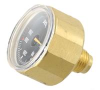 Manometro a cilindro in ottone per immersioni subacquee per bottiglie con filettatura M10 x 1 e G1/8, movimento resistente agli urti, pressione massima 350 bar (filettatura M10x1)