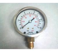 MANOMETRO A GLICERINA 10 BAR DIAMETRO 63 ATTACCO 1/4" INOX