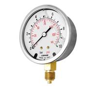Manometro ad olio 1/4" 0-10 bar corpo acciaio inox CEWAL
