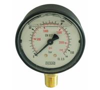 Manometro alla glicerina da 0-250 bar con filetto da M1/4" e cassa Ø 60 mm in