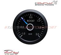 Manometro Analogico Pressione Turbo Meccanico -1+2 bar DEPO Racing 52 bianco/blu
