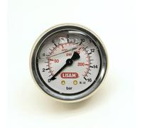 MANOMETRO ARIA 16bar Ø53mm FILETTO 1/8" MASCHIO GLICERINA INOX COMPRESSORE LISAM