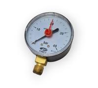 MANOMETRO ARIA ACQUA RADIALE Ø 63 X 1/4 1.6 2.5 4 6 10 16 25 40 BAR AUTOCLAVE