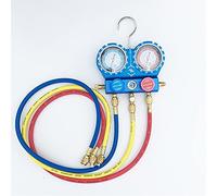 Manometro Aria condizionata Refrigerante Freon Doppia valvola Diagnostica Strumenti di riparazione Diagnostica Divisore attuale R410a. Tester del collettore,Regolazione Precisa(Pressure gauge Hose)
