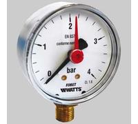 MANOMETRO CASSA IN ACCIAIO Ø 80 LATERALE 0 10 bar G 3/8 Manometri