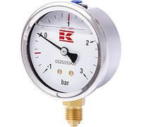 Manometro con glicerina attacco 1/4" diametro carcassa 63 mm pressione -1/3 bar