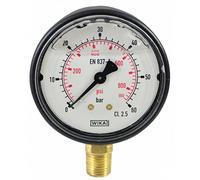 Manometro Con Glicerina Particolarmente Indicato Per Macchine Pneumatiche Che Generano Impulsi E Forti Vibrazioni. Utilizzabile In Diversi Campi D'Applicazione: Agricoltura, Irrigazione, Pneumatica, Oleodinamica. Attacco Radiale 1/4'.