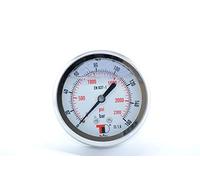 Manometro D.63 mm Attacco 1/4" 0-160 Bar 0-2300 psi con Glicerina TrΔle