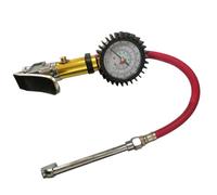 Manometro del gonfiatore per riempimento pressione pneumatici 1/4 NPT Tubo flessibile per compressore d'aria 0-220PSI(Color Name: Red)