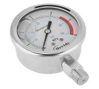 Manometro di pressione 0 60 bar/0 6 Mpa 60 mm Manometro di pressione idraulica con cassa in metallo 1/4 NPT montaggio inferiore Doppia scala