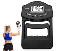 Manometro digitale, 396lb/180 kg, nero, dinamometro manuale con cavo di ricarica USB, intelligente e sensibile, impugnatura Strength Trainer elettronica, grande schermo LED