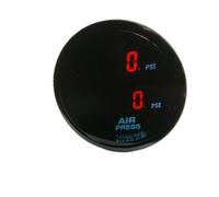 Manometro digitale a doppia pressione dell'aria da 52 mm LED ROSSO PSI Sospensione pneumatica Manometro for sospensioni pneumatiche con 2 sensori elettrici 1/8NPT(5 meters sensor wire)