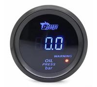 Manometro digitale a LED da 52 mm per diagnostica del veicolo, pressione turbo, temperatura dell'acqua, temperatura olio, pressione olio, tensione, giri/min, scarico (misuratore pressione olioBAR)
