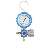 Manometro digitale HVAC, for R22/R410A/R134A/R407C, G1/4, Ergonomica. | Bassa Pressione, Strumento per Refrigerazione Vetro Spia, Quadrante grande, connettori in ottone, guscio anticolpo in gomma.