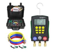 Manometro Digitale Per Gas Refrigerante HVAC Manifold Set di misuratori digitali Tester Di Tenuta Di Vuoto E Temperatura Di Pressione Ad Alta Precisione per Pompe di Calore