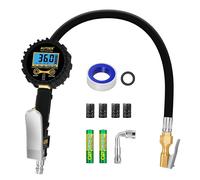 Manometro Digitale per Pneumatici Con Display LCD, 250 PSI, Gonfiatore 3-In-1, T