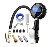 Manometro digitale per pressione pneumatici Manometro digitale for gonfiaggio pneumatici con display L+E+D, pistola for gonfiaggio pneumatici, pompa for pneumatici con clip for moto e bicicletta