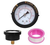 Manometro Filtro Piscina 0-60PSI con Nastro Sigillante, 1/4 NPT Montaggio Posteriore Manometro Acqua Indicatore Filtro Pulito per Piscine Pompe Spa Acquario Test di Pressione