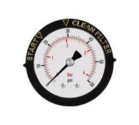 Manometro for filtro piscina con ghiera girevole regolabile 1/4" NPT posteriore MNT 0-60 psi -