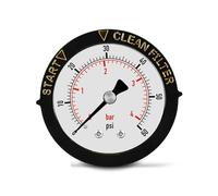 Manometro for filtro piscina con ghiera girevole regolabile, 1/4" NPT, retro MNT 0-60 PSI -