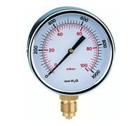 MANOMETRO GAS CALEFFI GPL METANO 100mbar 846104 RADIALE QUADRANTE 80mm