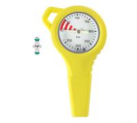 Manometro girevole in metallo per immersioni subacquee con quadrante luminoso a 360 gradi e custodia protettiva per migliorare la sicurezza e prevenire danni durante le attività subacquee (giallo)