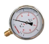 Manometro glicerina 0-4 BAR / 60 PSI 100 mm 1/2" indicatore di pressione