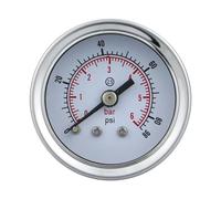 Manometro idraulico dell'aria, Manometro SS da 40 mm Collegamento posteriore for più intervalli di pressione fluidi -1 a 400 bar(T(ZG)18,0-40bar)