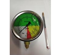 Manometro Inox 0/25 D.100 Diserbare 1/4" gas isometrico alla glicerina
