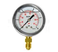Manometro Inox 63mm 0/16 BAR G1/4" Autoport. Radiale Glicerina