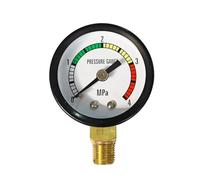 Manometro, Manometro 0-60 PSI 0-4 Bar Cassa in acciaio nero Sistema di lubrificazione idraulica Filettatura NPT1/4 e PT1/8 Confezione da 2(15 bar(2psc),NPT1-4)