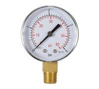Manometro, Manometro Mini Doppia Dial Gauge Piscina Spa Filtro Manometro 'acqua Mini 0-60 PSI 0-4 Bar Montaggio Laterale 1/4 manometro