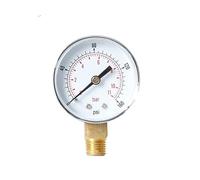 Manometro, Manometro radiale Y50 1/4BSPT 52 mm for aria, gas, acqua, carburante, fluidi non corrosivi, multicolore, intervalli multipli(0-160psi)