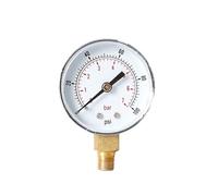 Manometro, Manometro radiale Y50 1/4BSPT 52 mm for aria, gas, acqua, carburante, fluidi non corrosivi, multicolore, intervalli multipli(0-100psi)
