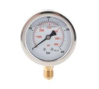 Manometro, Manometro strumento di misurazione a pressione idraulica con quadrante 0-400BAR 0-5800PSI G1/4 68mm