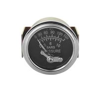 Manometro meccanico for pressa olio da 2" 52mm 0-150PSI/0-10bar Impostazione manuale allarmi Contatore for auto Luce gialla 1/8NPT