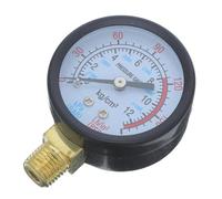 Manometro Meccanico Verticale 1/4 Npt 0-180psi per Compressore Aria | Lettura Precisa, Lega Carbonio Tungsteno, Nero, Ricambio per Attrezzature Pneumatiche, Montaggio Verticale