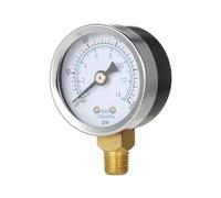 Manometro, Mini manometro quadrante 0-200psi 0-14bar compressore d'aria misuratore idraulico tester di pressione doppia misuratore montaggio laterale