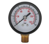 Manometro Misuratore di pressione verticale Misuratore di monitoraggio del liquido 0 10 Bar 0 150 Psi G1/4in Connessione Acciaio legato Ottone per uso domestico in laboratorio di